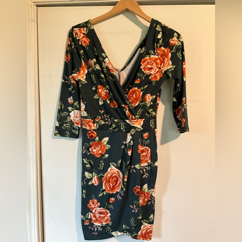 Greenish floral dress